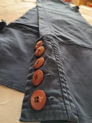 Pantalón Torear/Montar Azul Botones Marrones