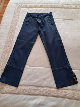 Pantalón Torear/Montar Azul Botones Marrones