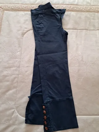 Pantalón Torear/Montar Azul Botones Marrones