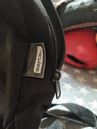 Bandolera riñonera Safta negra 2 bolsillos