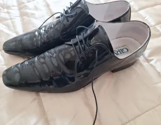 Scarpe da ballo uomo lucide nere 43