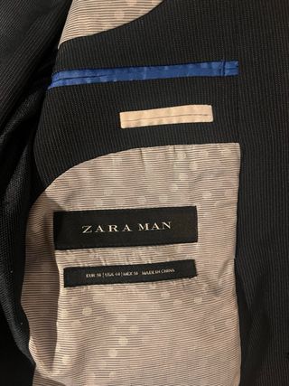 Abito completo uomo Zara blu notte tg 50