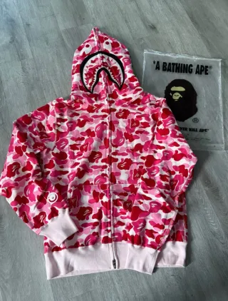 Sudadera Bape Shark Camo Rosa Hombre