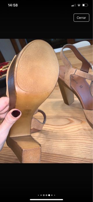 Sandalias Gloria Ortiz tacón plataforma madera