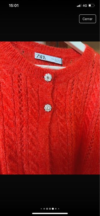 Chaqueta punto Zara roja