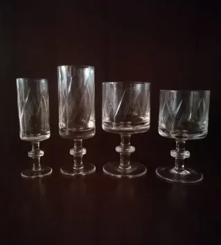 Caraffa, decanter e bicchieri in cristallo