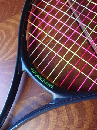 Raqueta Boomerang Verde con funda