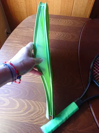 Raqueta Boomerang Verde con funda