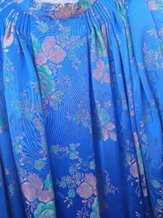 Falda Fallera Azul con Flores