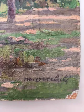 Cuadro Óleo Miguel Verchili Antiguo