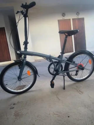 Bicicleta Plegable oxylane Gris