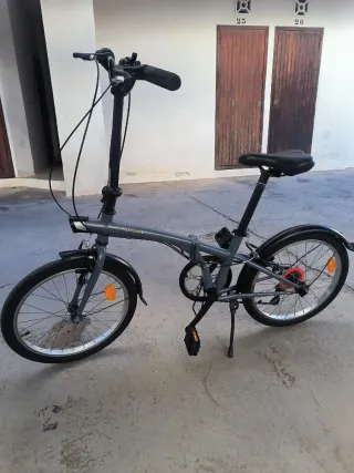 Bicicleta Plegable oxylane Gris