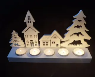 Portavelas Navideño