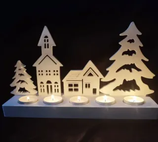 Portavelas Navideño