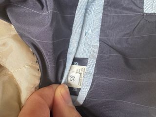 Americana acolchada azul con rayas