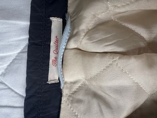 Americana acolchada azul con rayas