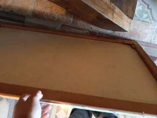 Quadro olio su tela borgo italiano naif