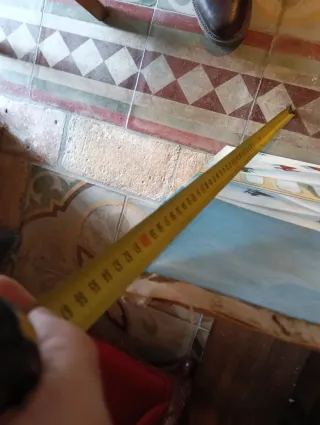 Quadro olio su tela borgo italiano naif