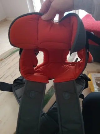 Portabebés Mochila Gris y Naranja