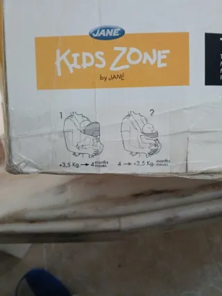 Portabebés Mochila Gris y Naranja