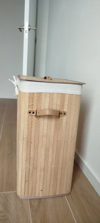 Cesto Ropa Sucia Bambú con Tapa