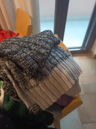 2 Sciarpe Uomo Nere/Grigie