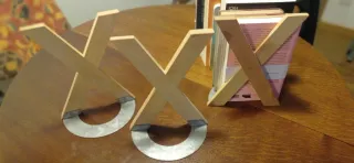 4 Sujetalibros de Madera