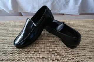 Mocasines Piel Charol Negro Talla 44 Nuevos