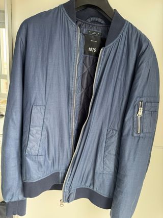 Cazadora Bomber Zara Azul Talla M