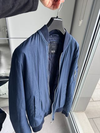Cazadora Bomber Zara Azul Talla M