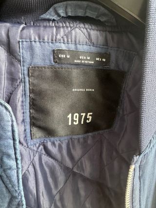 Cazadora Bomber Zara Azul Talla M