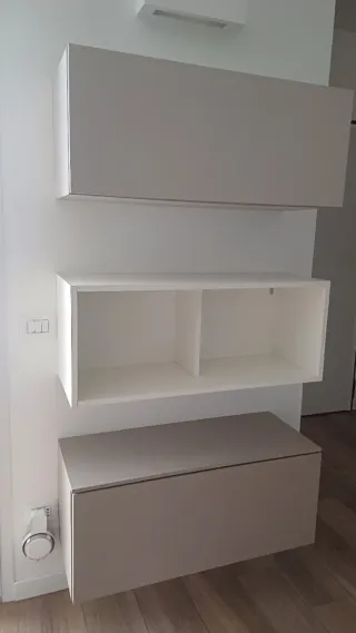 Pensile sospeso bianco e beige (no spedizione)