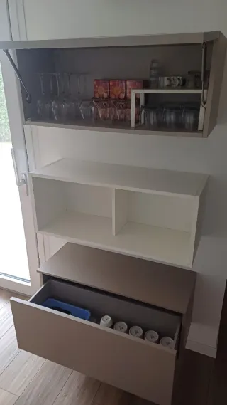 Pensile sospeso bianco e beige (no spedizione)