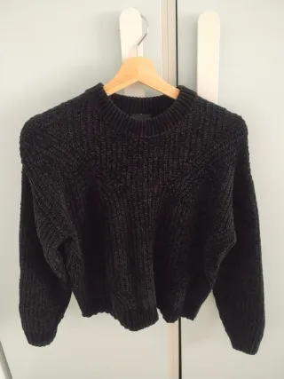 Jersey chenilla negro