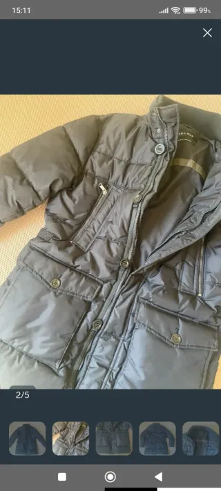 Abrigo Zara Hombre Talla M Negro