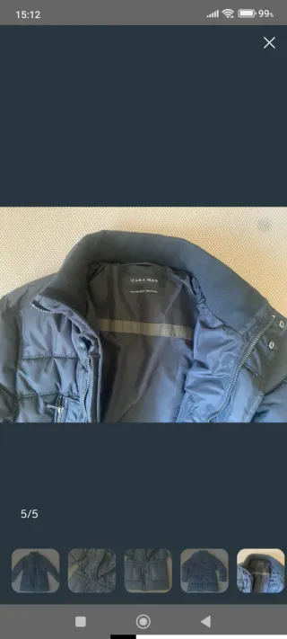 Abrigo Zara Hombre Talla M Negro