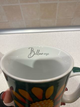 Set 2 Tazze Ceramica Floreale