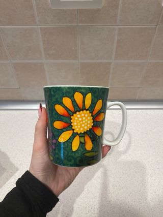 Set 2 Tazze Ceramica Floreale