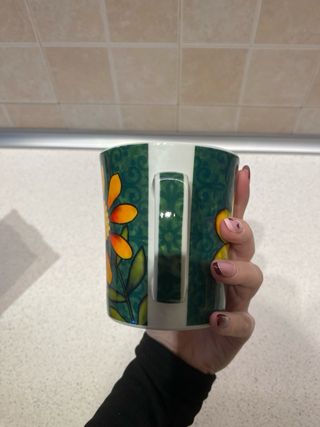 Set 2 Tazze Ceramica Floreale