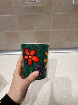 Set 2 Tazze Ceramica Floreale