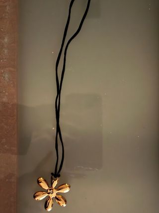 Collana fiore oro con strass