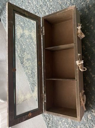 Scatola portaoggetti con vetro