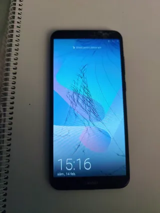 Huawei Y6 2018 Negro Pantalla Rota