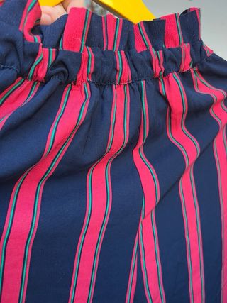 Pantalón rayas azul y rojo