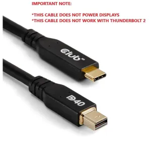 Cable Club 3D USB-C a Mini DisplayPort