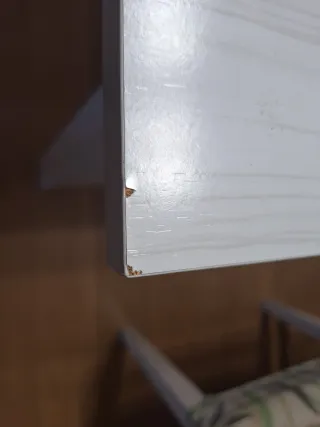 Mesa de comedor extensible blanca