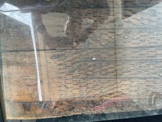 Mesa de trillo rústica madera y cristal