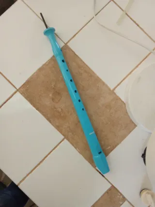 Flauta dulce azul