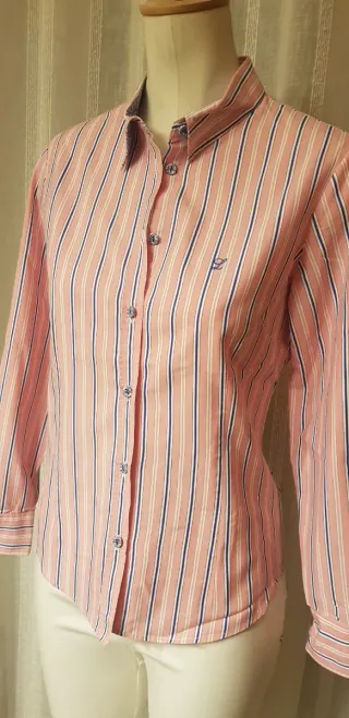 Camisa de rayas rosa y azul de Lloyds