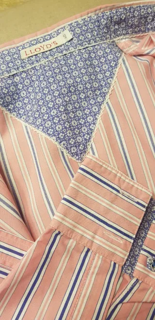 Camisa de rayas rosa y azul de Lloyds